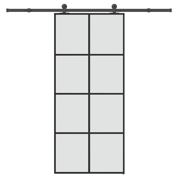 Ușă glisantă cu set feronerie, 90x205 cm, sticlă ESG/aluminiu - WALTI WALTI
