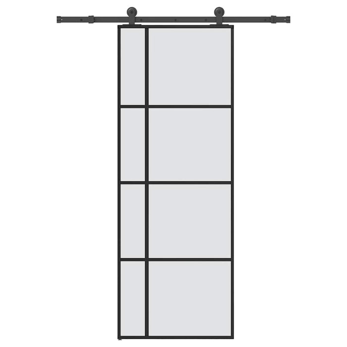 Ușă glisantă cu set feronerie, 76x205 cm, sticlă ESG/aluminiu - WALTI WALTI