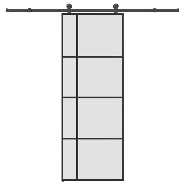 Ușă glisantă cu set feronerie, 76x205 cm, sticlă ESG/aluminiu - WALTI WALTI