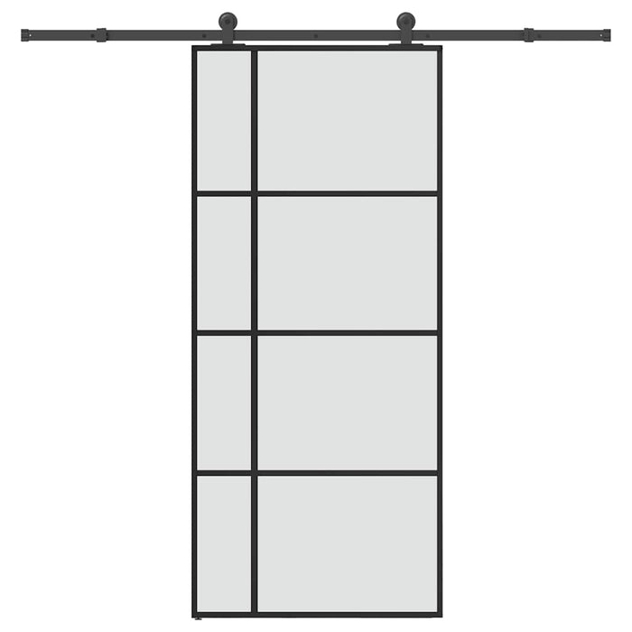 Ușă glisantă cu set feronerie, 90x205 cm, sticlă ESG/aluminiu - WALTI WALTI