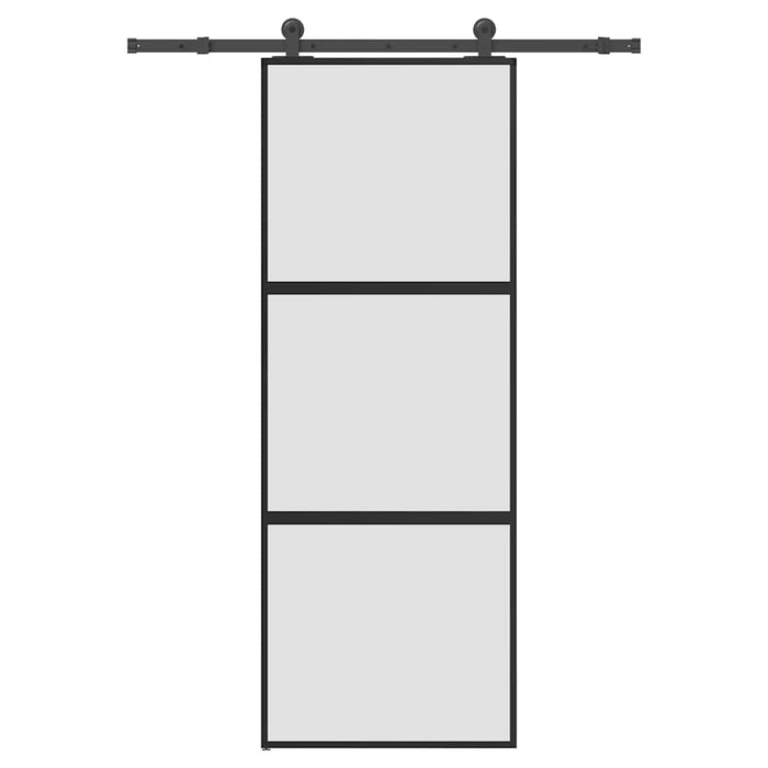 Ușă glisantă cu set de feronerie sticlă temperată și aluminiu - WALTI WALTI