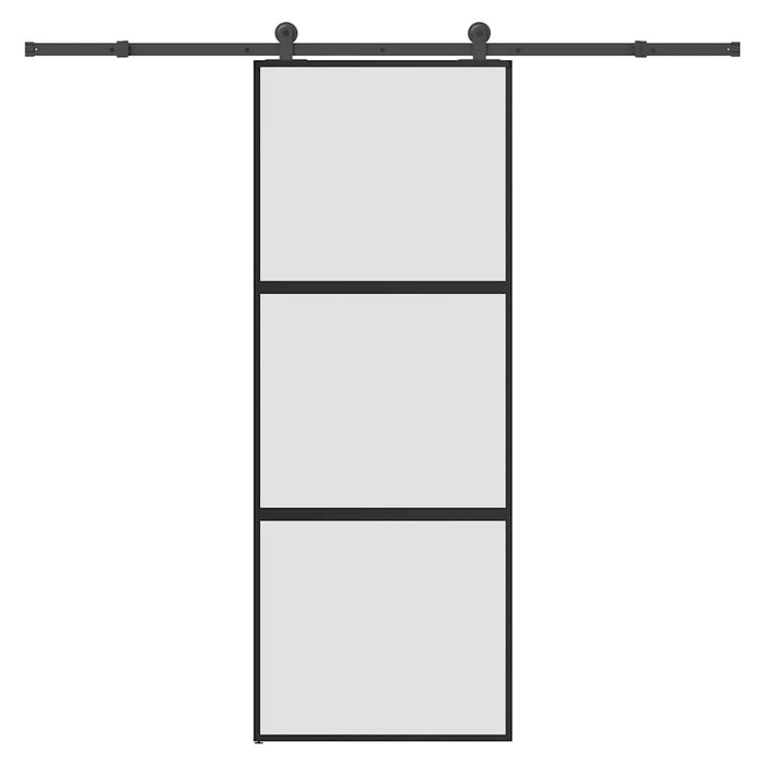 Ușă glisantă cu set de feronerie sticlă temperată și aluminiu - WALTI WALTI