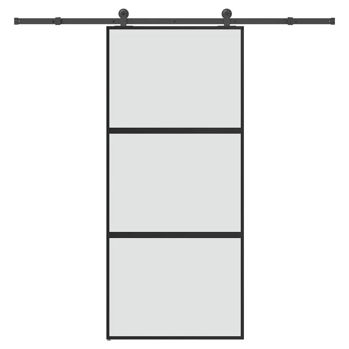 Ușă glisantă cu set de feronerie sticlă temperată și aluminiu - WALTI WALTI