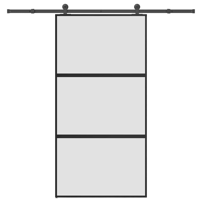 Ușă glisantă cu set de feronerie sticlă temperată și aluminiu - WALTI WALTI