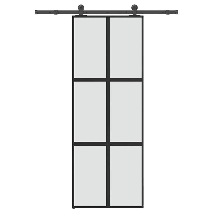 Ușă glisantă cu set de feronerie sticlă temperată și aluminiu - WALTI WALTI