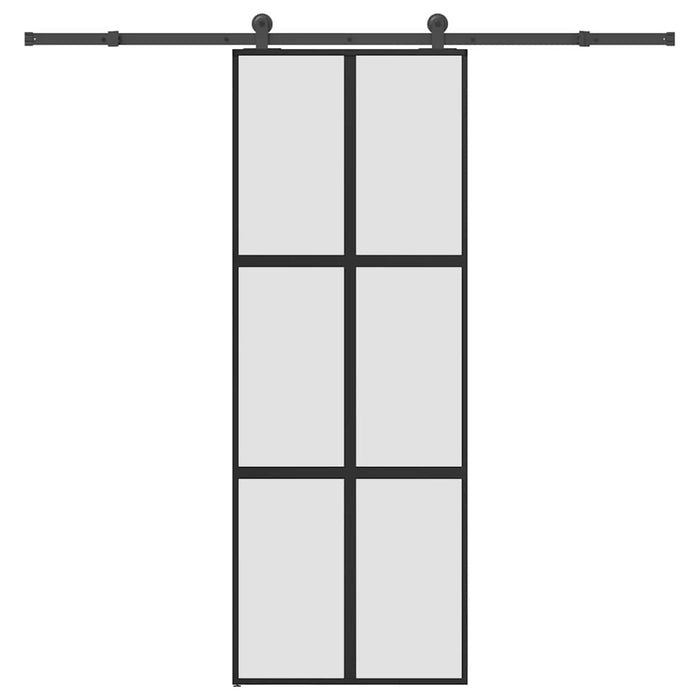 Ușă glisantă cu set de feronerie sticlă temperată și aluminiu - WALTI WALTI