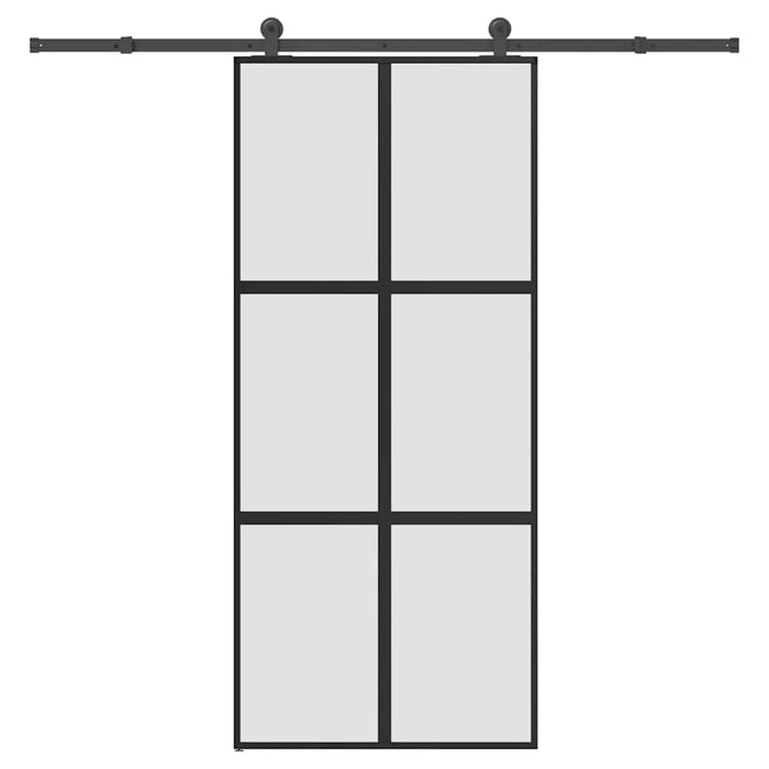 Ușă glisantă cu set de feronerie sticlă temperată și aluminiu - WALTI WALTI