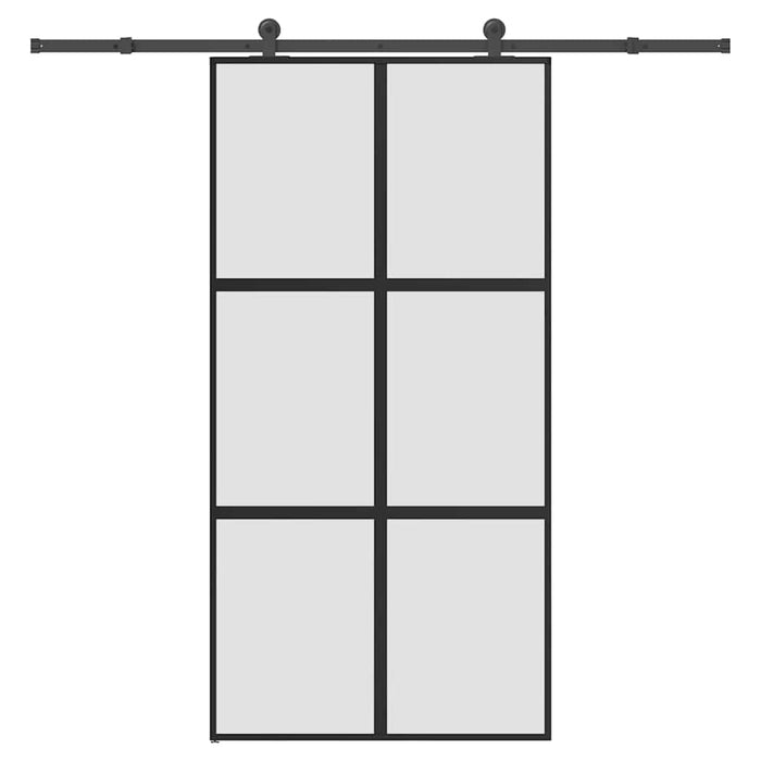 Ușă glisantă cu set de feronerie sticlă temperată și aluminiu - WALTI WALTI