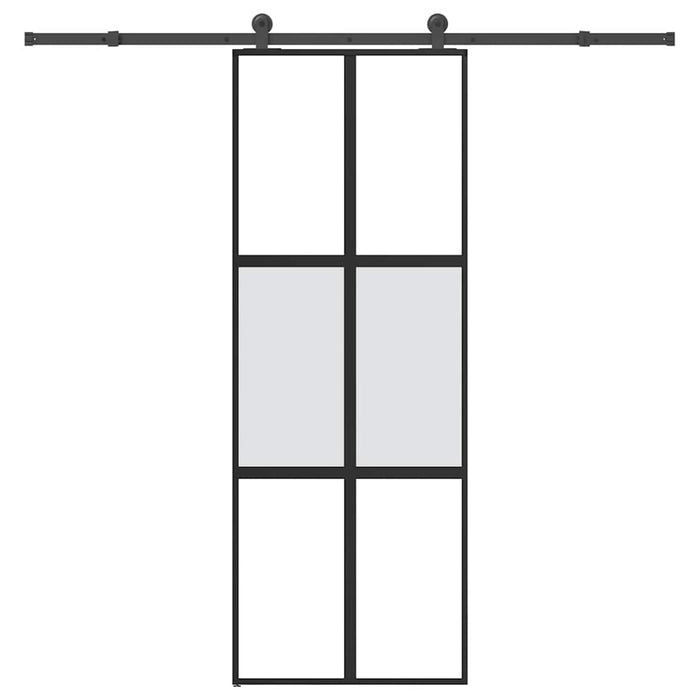 Ușă glisantă cu set de feronerie sticlă temperată și aluminiu - WALTI WALTI