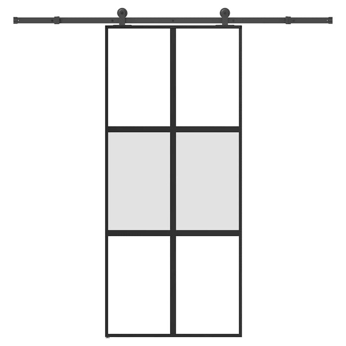 Ușă glisantă cu set de feronerie sticlă temperată și aluminiu - WALTI WALTI