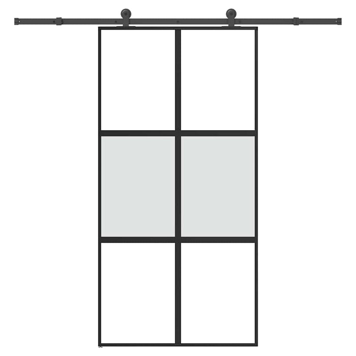 Ușă glisantă cu set de feronerie sticlă temperată și aluminiu - WALTI WALTI