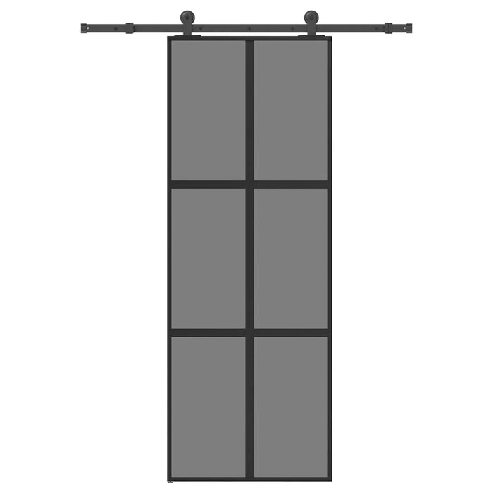 Ușă glisantă cu set de feronerie sticlă temperată și aluminiu - WALTI WALTI
