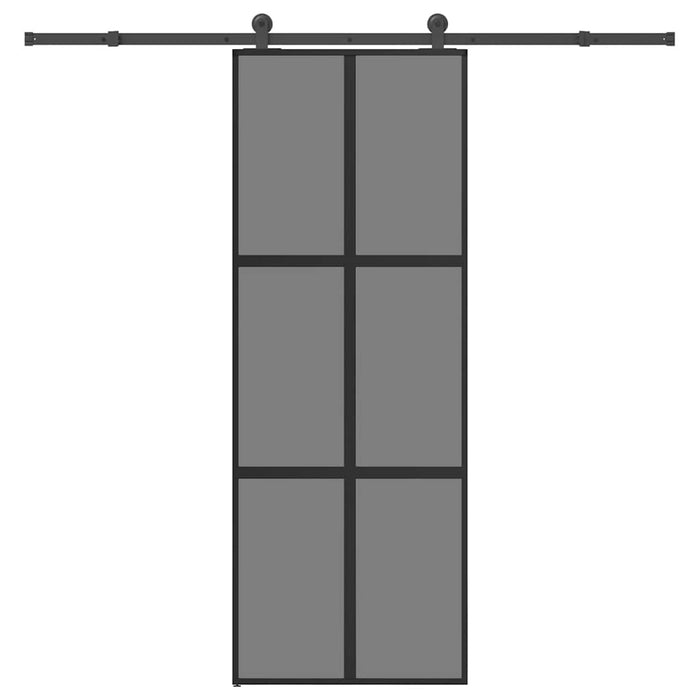 Ușă glisantă cu set de feronerie sticlă temperată și aluminiu - WALTI WALTI