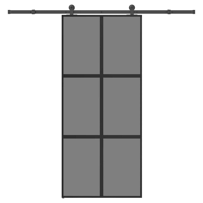 Ușă glisantă cu set de feronerie sticlă temperată și aluminiu - WALTI WALTI