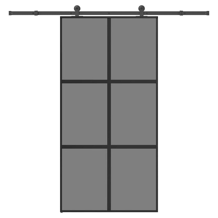 Ușă glisantă cu set de feronerie sticlă temperată și aluminiu - WALTI WALTI