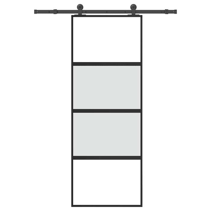 Ușă glisantă cu set de feronerie sticlă temperată și aluminiu - WALTI WALTI
