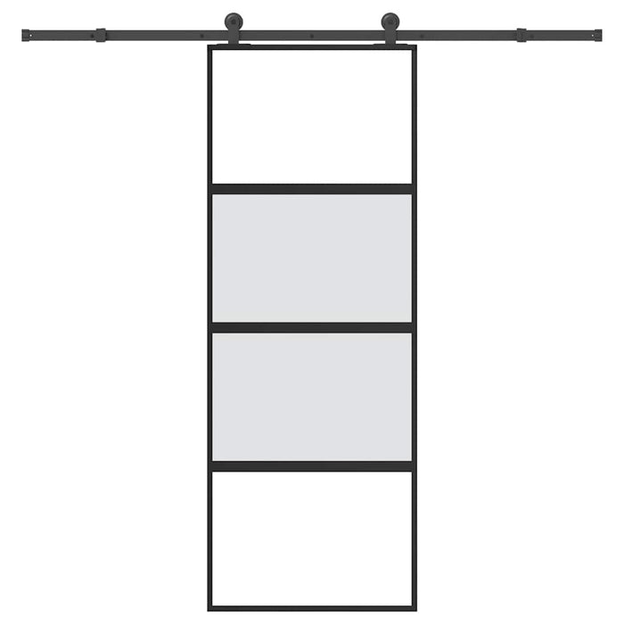Ușă glisantă cu set de feronerie sticlă temperată și aluminiu - WALTI WALTI
