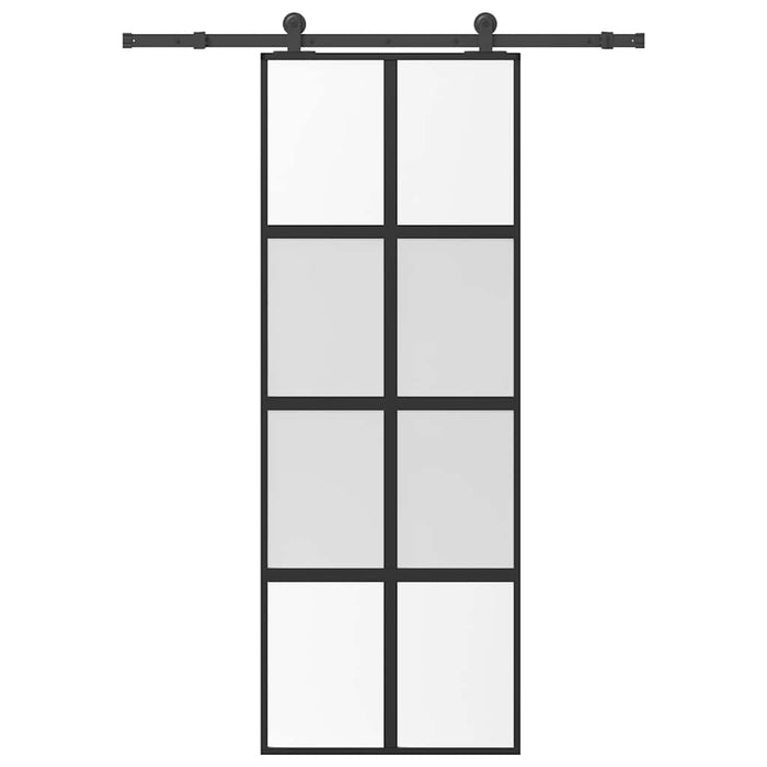Ușă glisantă cu set de feronerie sticlă temperată și aluminiu - WALTI WALTI