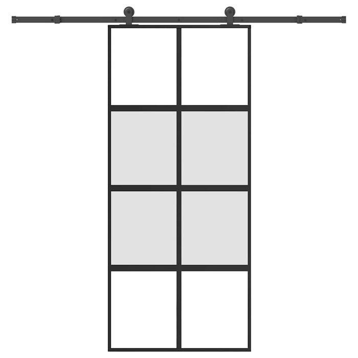 Ușă glisantă cu set de feronerie sticlă temperată și aluminiu - WALTI WALTI