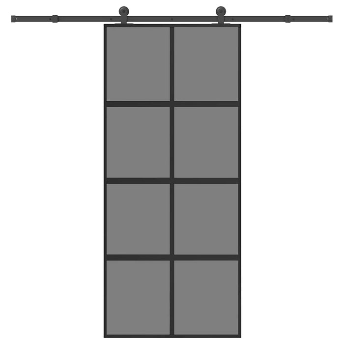 Ușă glisantă cu set de feronerie sticlă temperată și aluminiu - WALTI WALTI