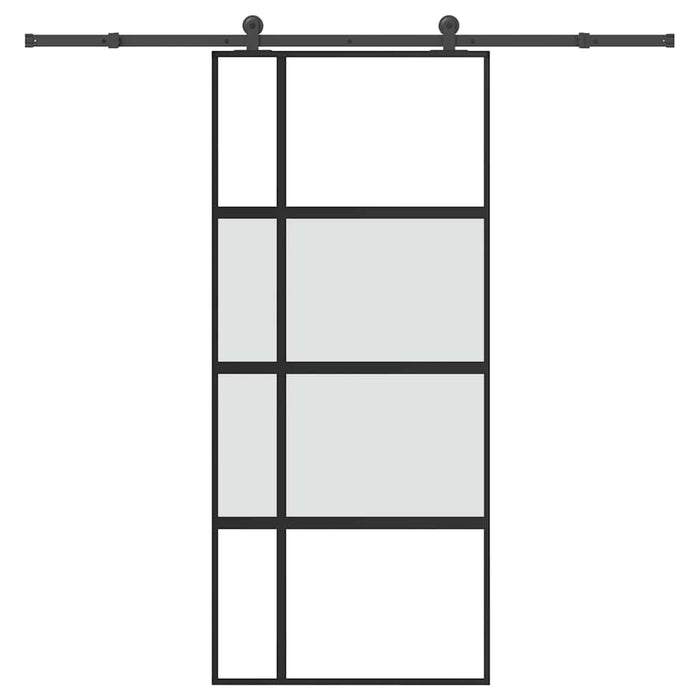 Ușă glisantă cu set de feronerie sticlă temperată și aluminiu - WALTI WALTI