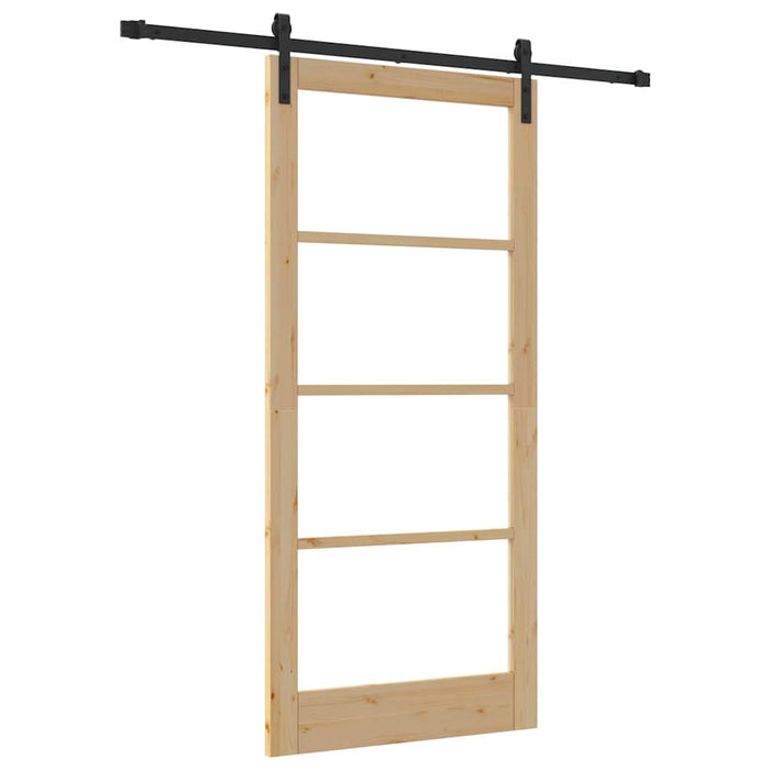 Ușă glisantă ORKDAL Natural și Negru 93 x 202 cm - WALTI WALTI