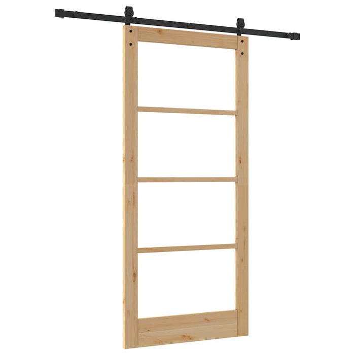 Ușă glisantă ORKDAL Natural și Negru 93 x 202 cm - WALTI WALTI