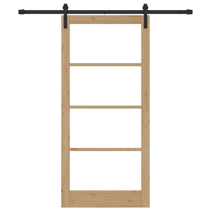 Ușă glisantă ORKDAL Natural și Negru 93 x 202 cm - WALTI WALTI