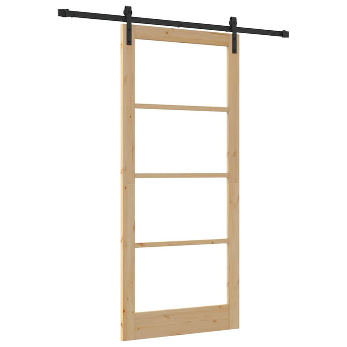 Ușă glisantă ORKDAL Natural și Negru 93 x 211 cm - WALTI WALTI