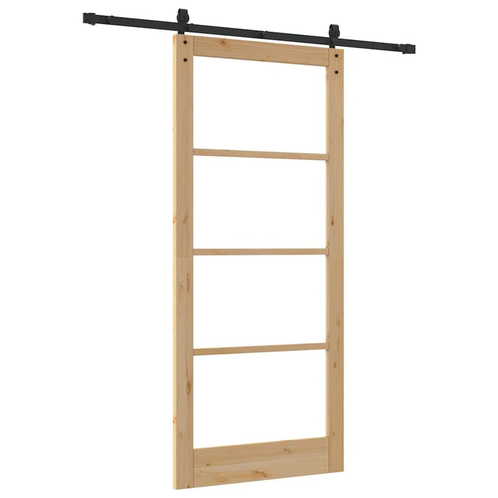 Ușă glisantă ORKDAL Natural și Negru 93 x 211 cm - WALTI WALTI