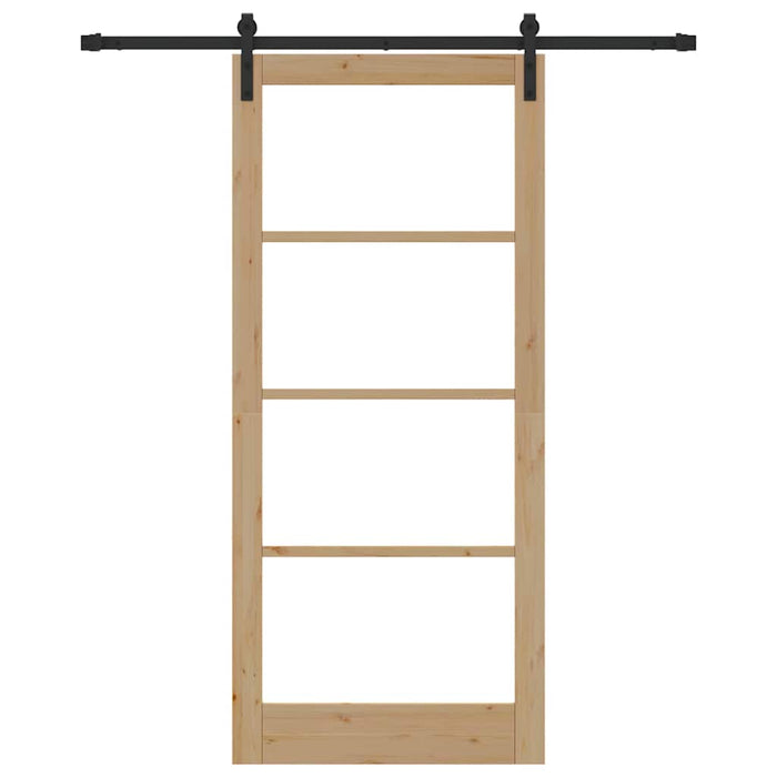Ușă glisantă ORKDAL Natural și Negru 93 x 211 cm - WALTI WALTI