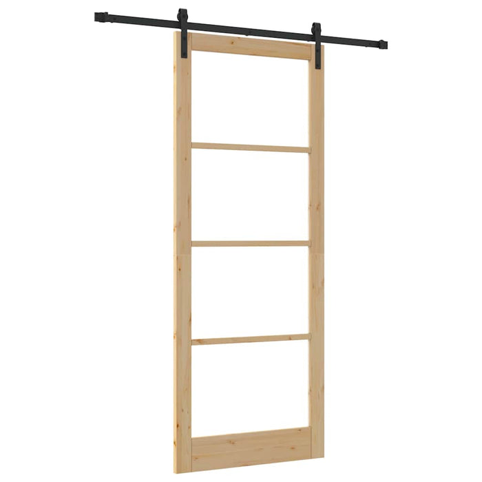 Ușă glisantă ORKDAL Natural și Negru 93 x 232 cm - WALTI WALTI