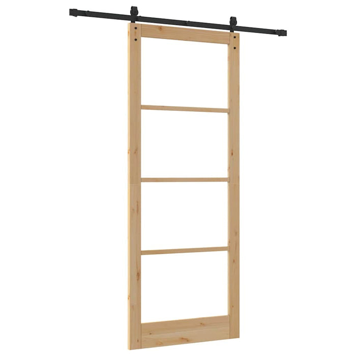 Ușă glisantă ORKDAL Natural și Negru 93 x 232 cm - WALTI WALTI
