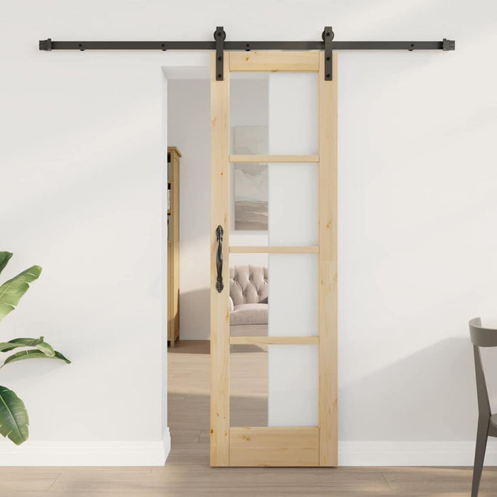 Ușă glisantă ORKDAL Natural și Negru 61 x 198,5 cm - WALTI WALTI