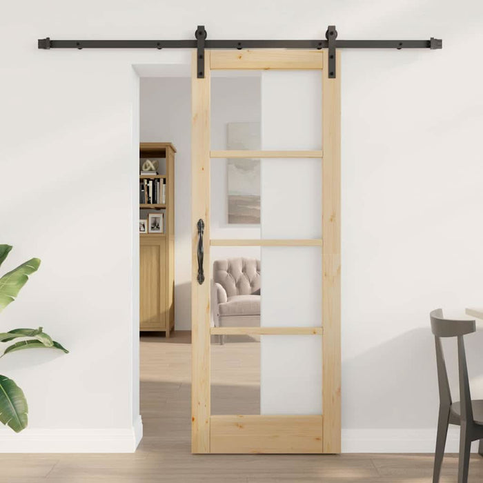 Ușă glisantă ORKDAL Natural și Negru 73,5 x 198,5 cm - WALTI WALTI