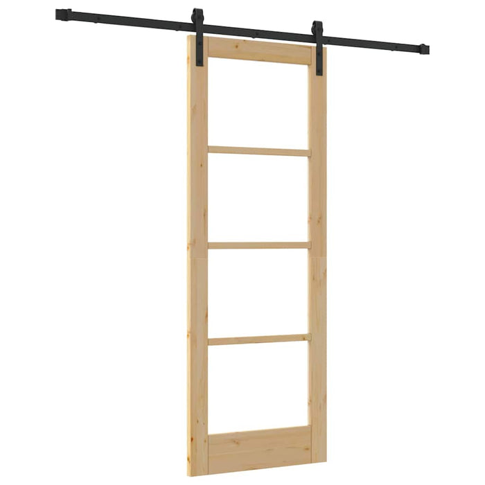 Ușă glisantă ORKDAL Natural și Negru 73,5 x 198,5 cm - WALTI WALTI
