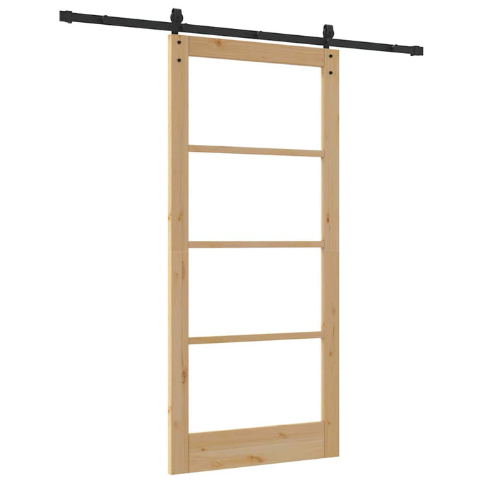 Ușă glisantă ORKDAL Natural și Negru 93 x 202 cm - WALTI WALTI