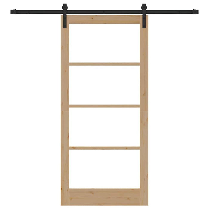Ușă glisantă ORKDAL Natural și Negru 93 x 202 cm - WALTI WALTI