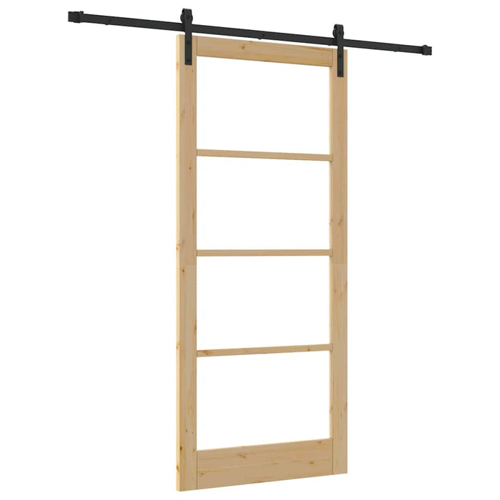 Ușă glisantă ORKDAL Natural și Negru 93 x 211 cm - WALTI WALTI