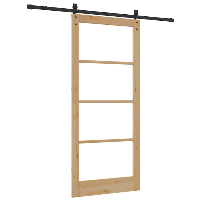 Ușă glisantă ORKDAL Natural și Negru 93 x 211 cm - WALTI WALTI