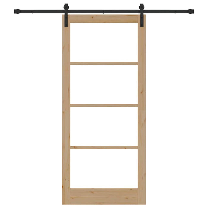 Ușă glisantă ORKDAL Natural și Negru 93 x 211 cm - WALTI WALTI