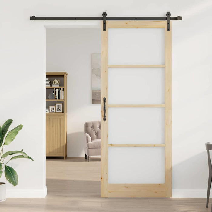 Ușă glisantă ORKDAL Natural și Negru 93 x 232 cm - WALTI WALTI