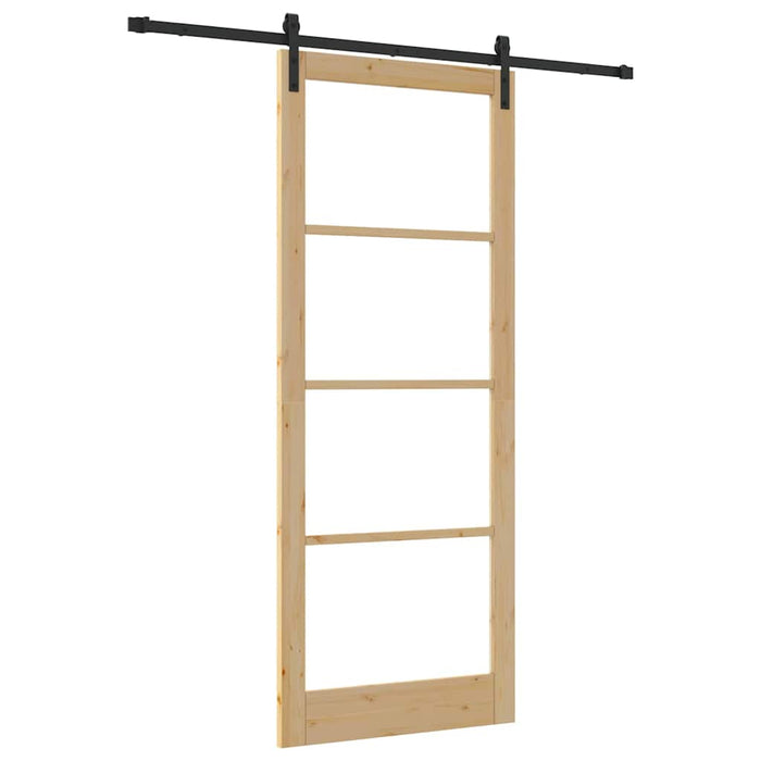 Ușă glisantă ORKDAL Natural și Negru 93 x 232 cm - WALTI WALTI