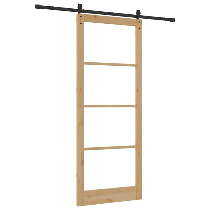 Ușă glisantă ORKDAL Natural și Negru 93 x 232 cm - WALTI WALTI