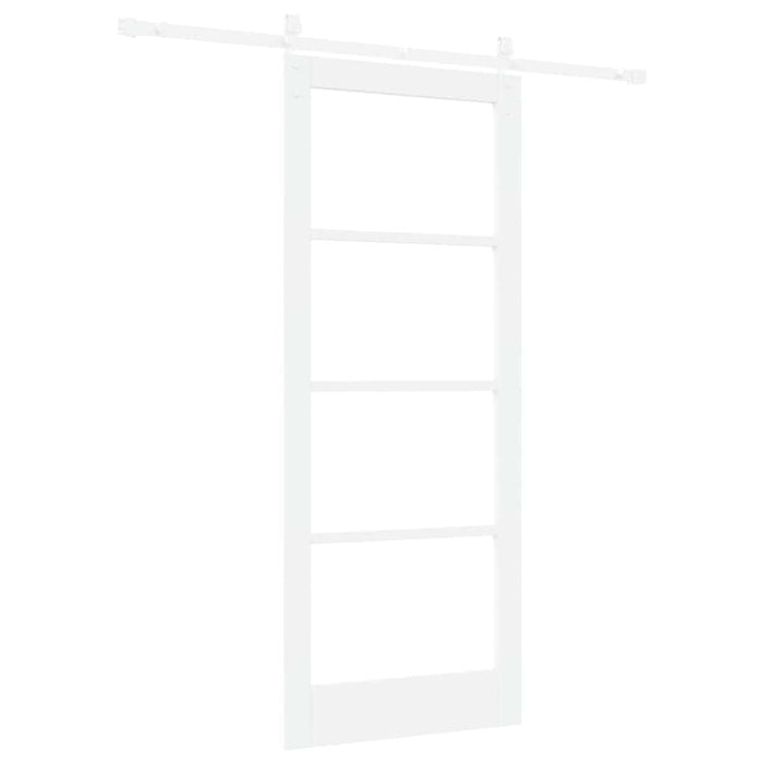 Ușă glisantă ORKDAL Alb 83 x 202 cm Lemn masiv de pin și sticlă - WALTI WALTI