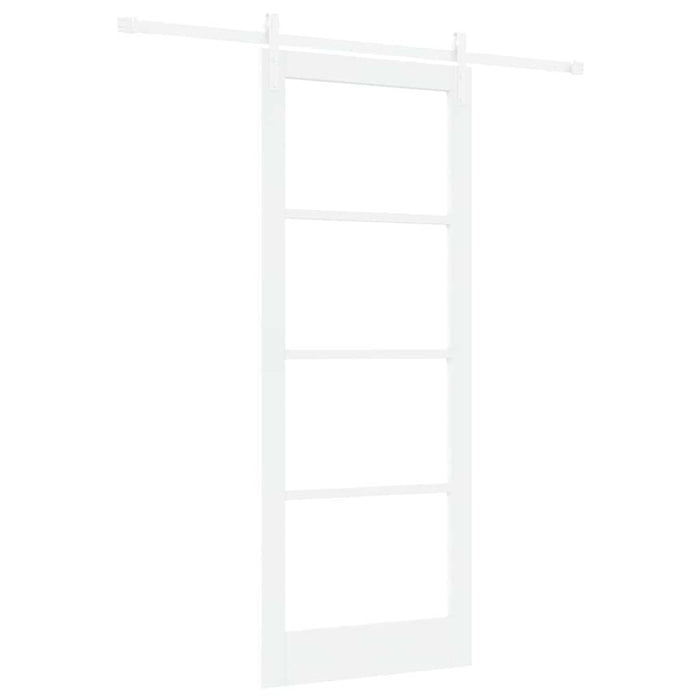 Ușă glisantă ORKDAL Alb 83 x 211 cm Lemn masiv de pin și sticlă - WALTI WALTI