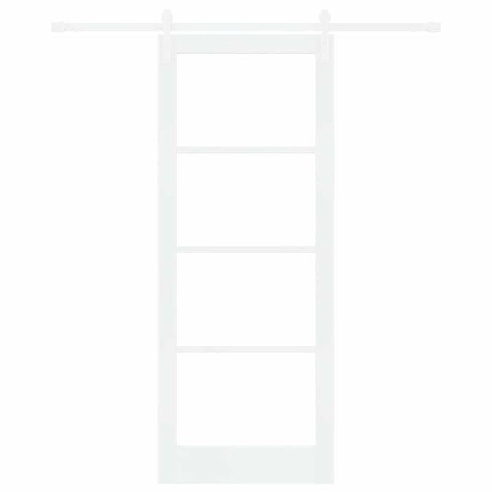 Ușă glisantă ORKDAL Alb 83 x 211 cm Lemn masiv de pin și sticlă - WALTI WALTI