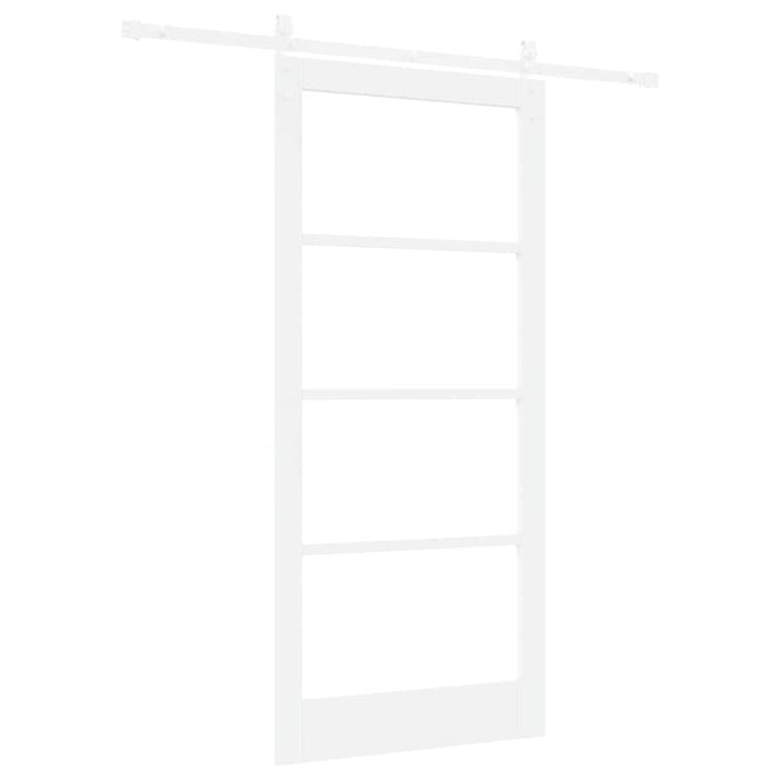 Ușă glisantă ORKDAL Alb 93 x 202 cm Lemn masiv de pin și sticlă - WALTI WALTI