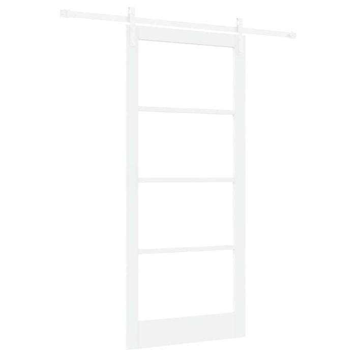 Ușă glisantă ORKDAL Alb 93 x 211 cm Lemn masiv de pin și sticlă - WALTI WALTI