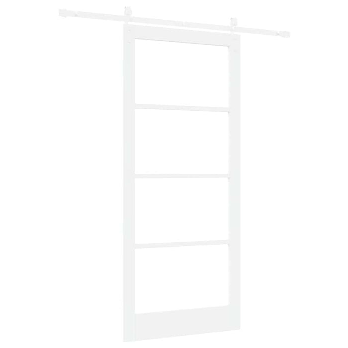 Ușă glisantă ORKDAL Alb 93 x 211 cm Lemn masiv de pin și sticlă - WALTI WALTI
